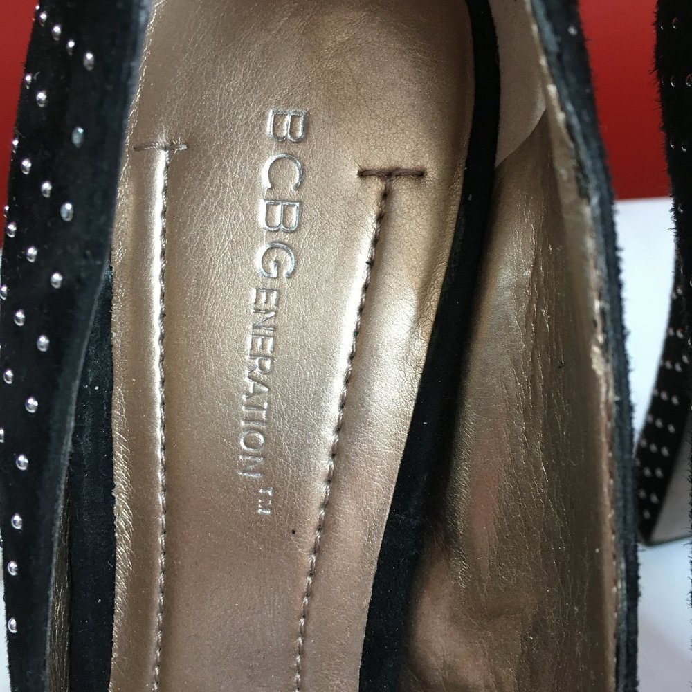 Bcbgeneration Black Suede Flat Stud Platfrom Pumps - image 3